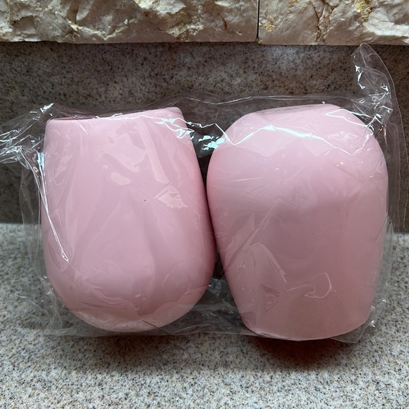 Sefora ODEME Silicone Wine Glasses set of TWO in pink travel bag BRAND NEW! - Picture 4 of 10
